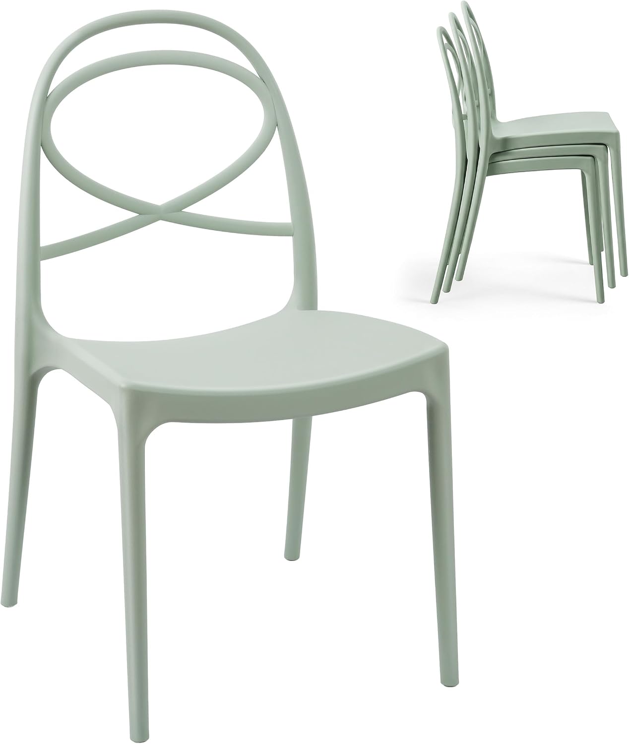 Stackable Resin Dining Chairs