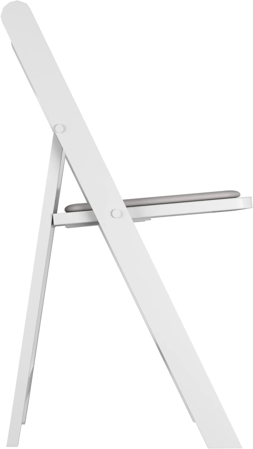White Resin Folding Chair Set
