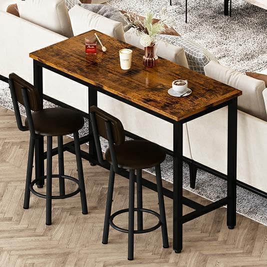 Industrial Backrest Dining Table Set