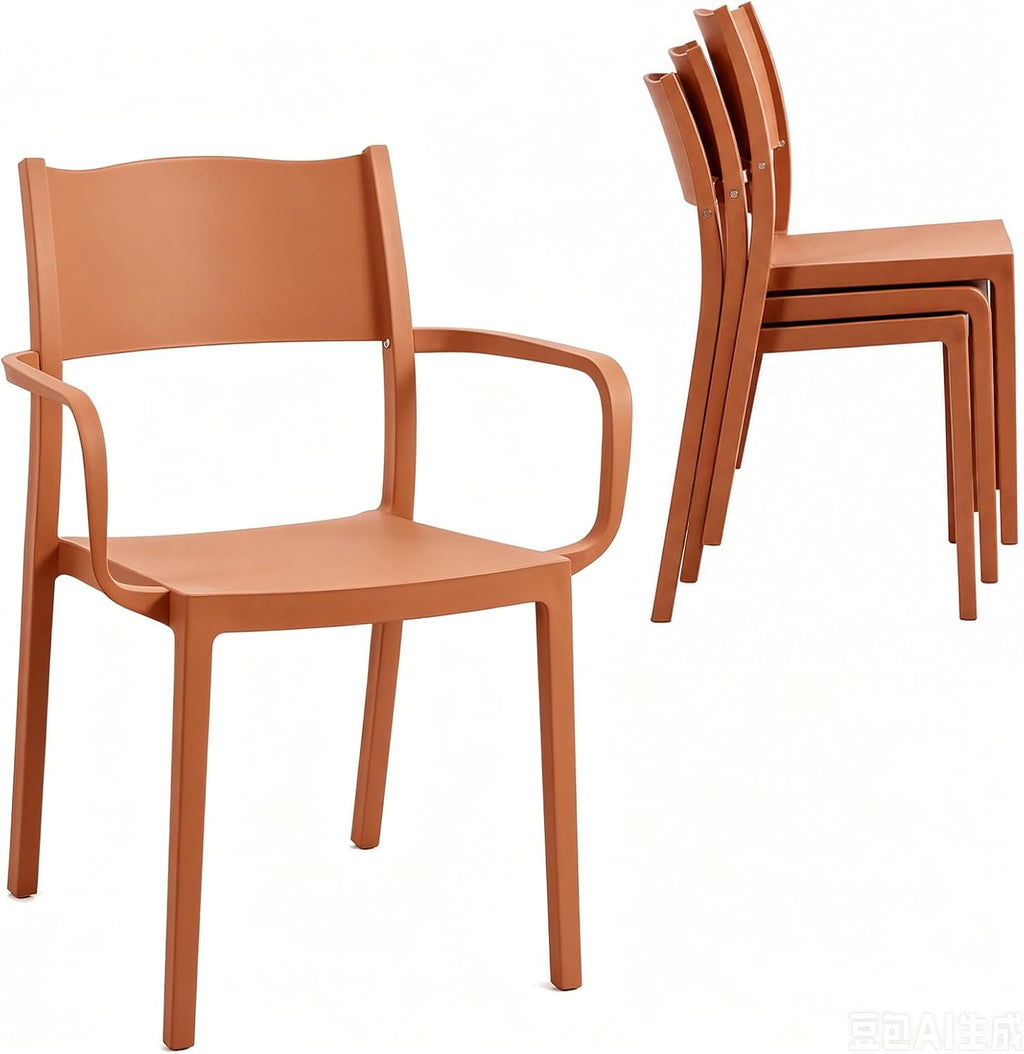 Red Detachable Armrest Chairs