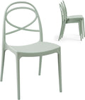 Green X-Back Stackable Chairs