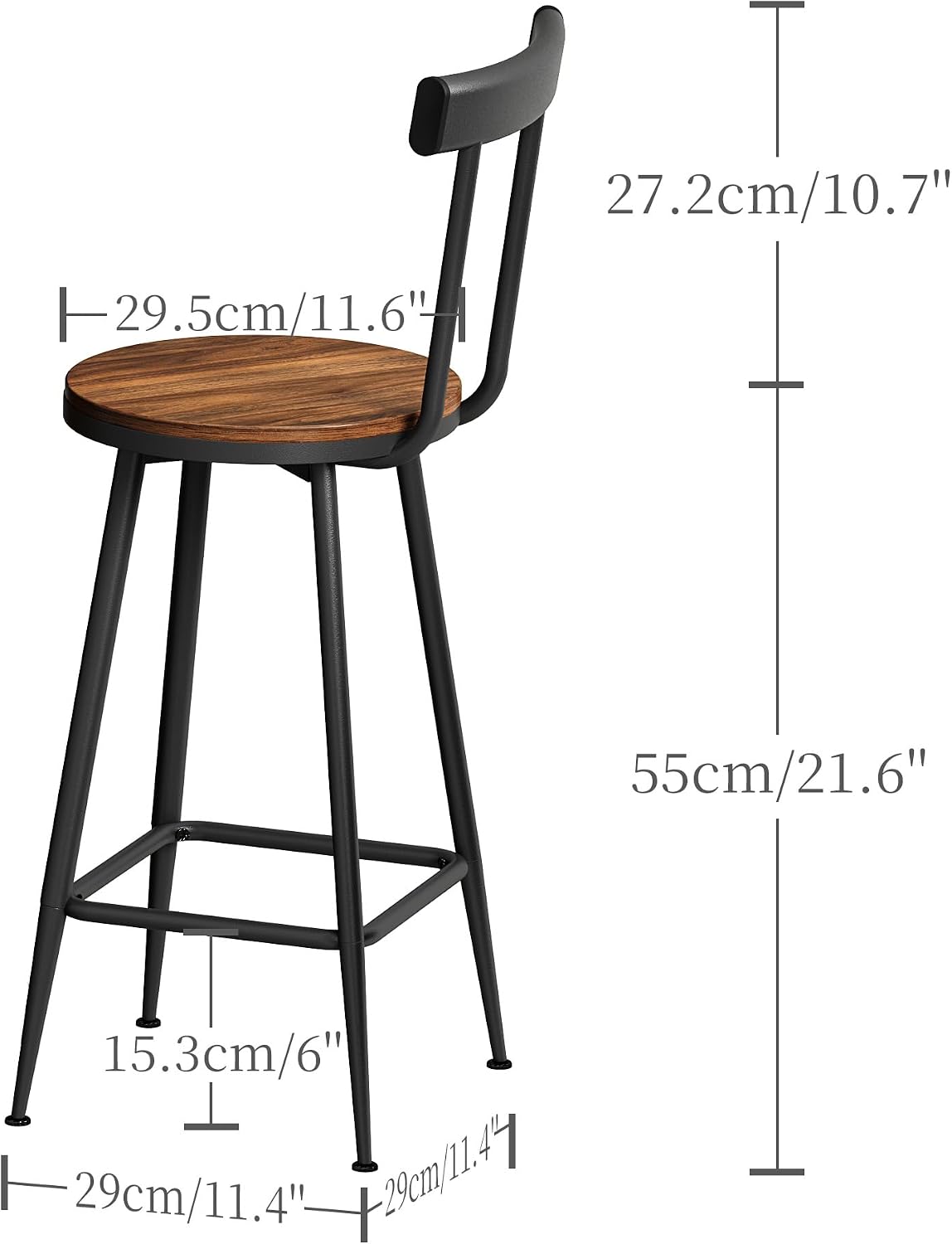 Rustic Round Wooden Dining Set