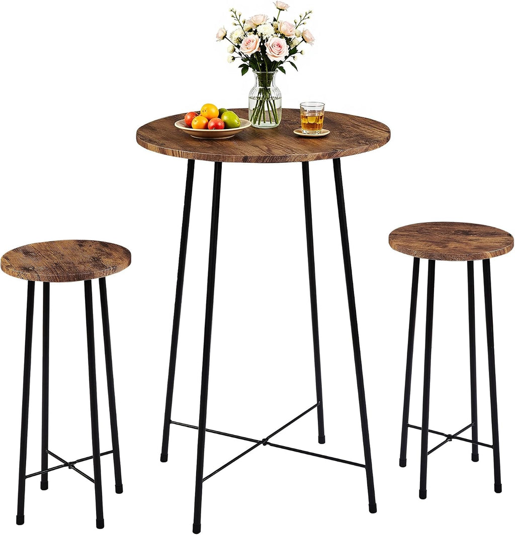 Brown 3-Piece Pub Table Set