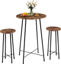 Brown 3-Piece Pub Table Set