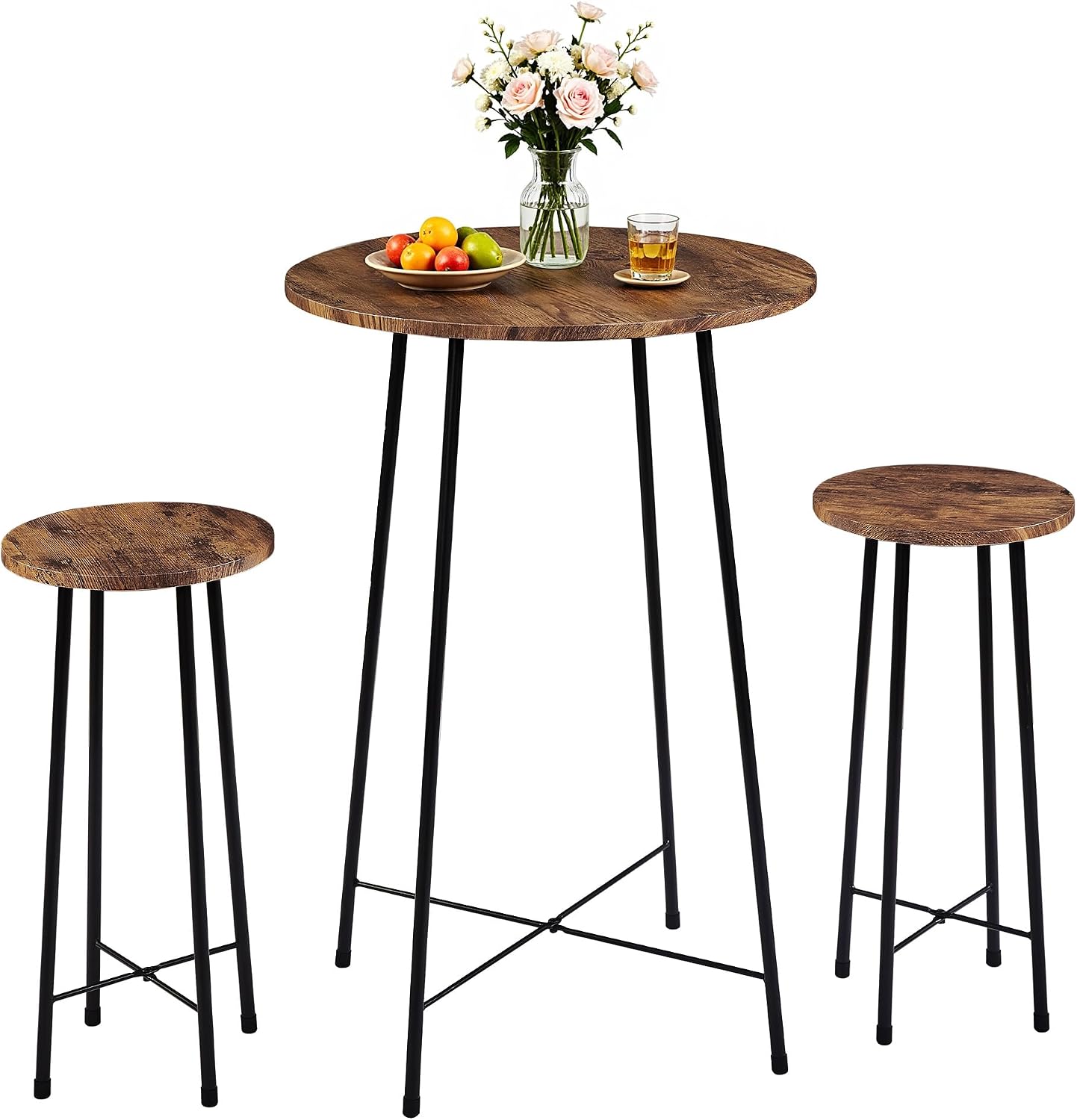 Brown 3-Piece Pub Table Set