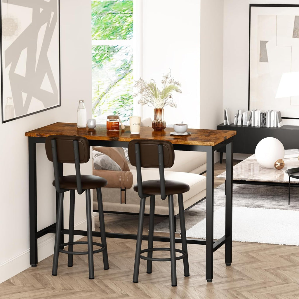 Industrial Backrest Dining Table Set