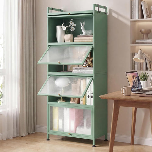 5-Tier Green Kitchen Storage Cabinet
