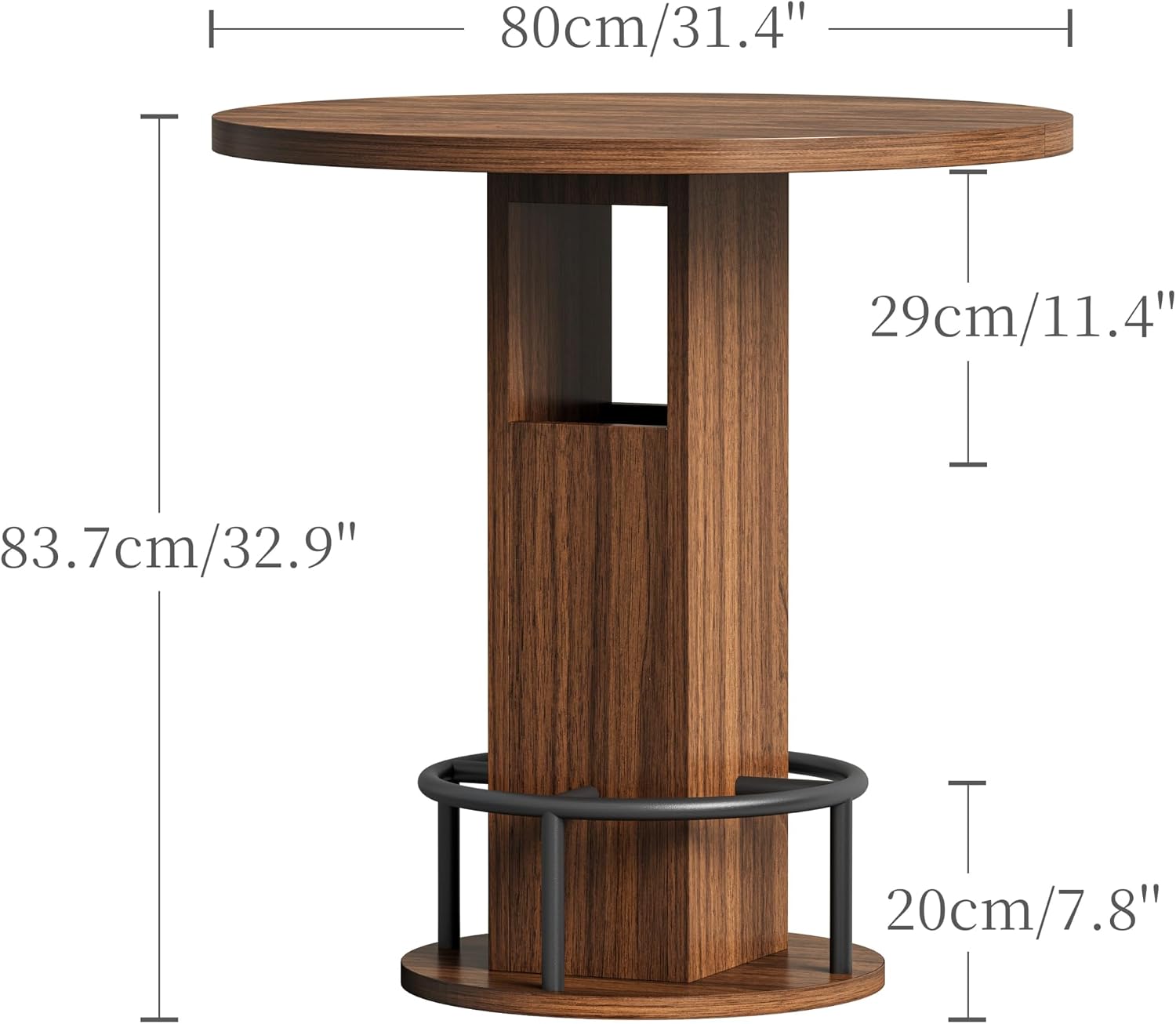 Rustic Round Wooden Dining Set
