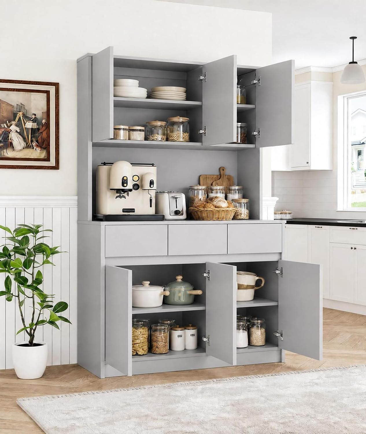 Tall Functional Kitchen Storage Cabinet