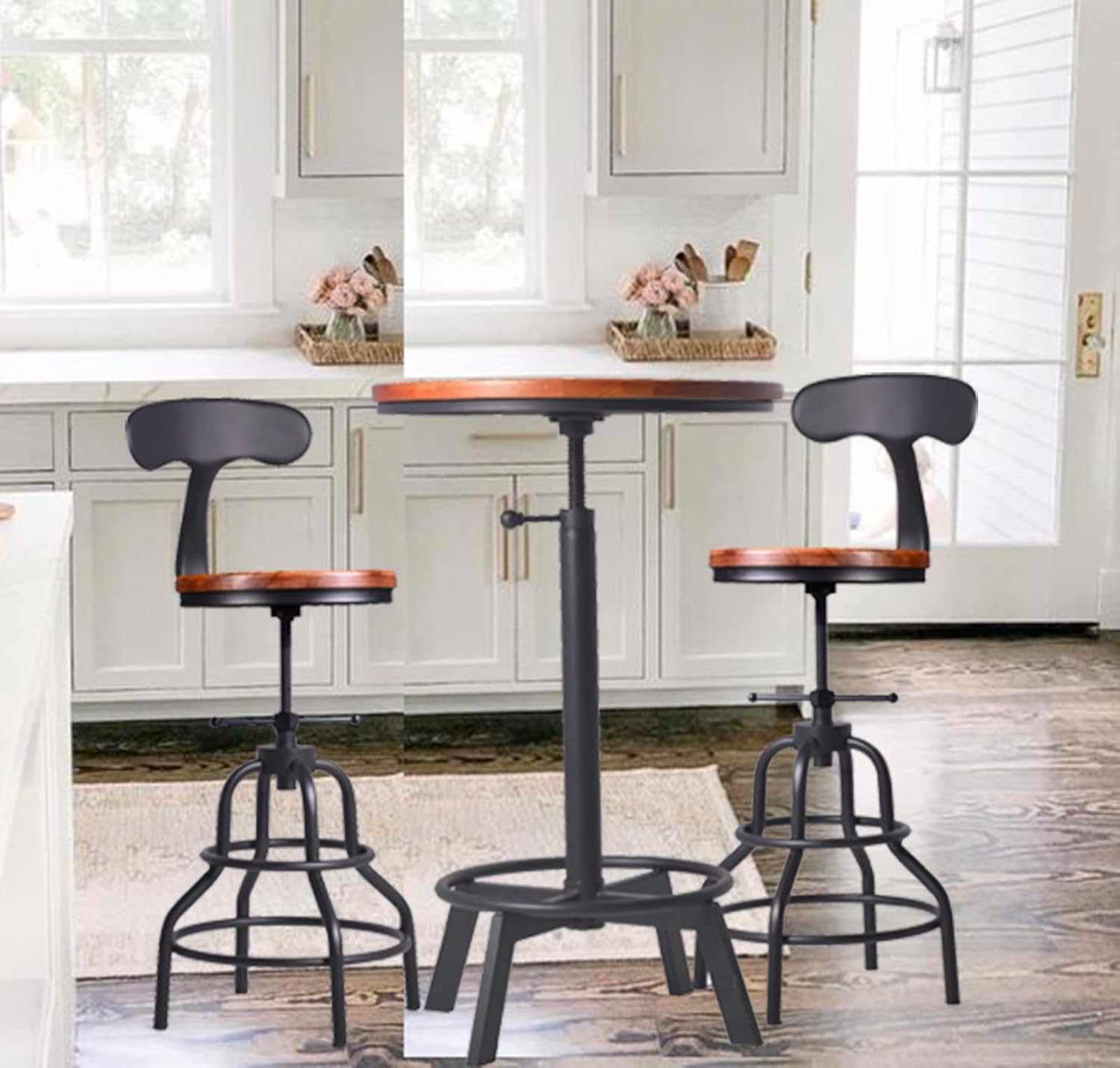 Round Adjustable Table Chair Set