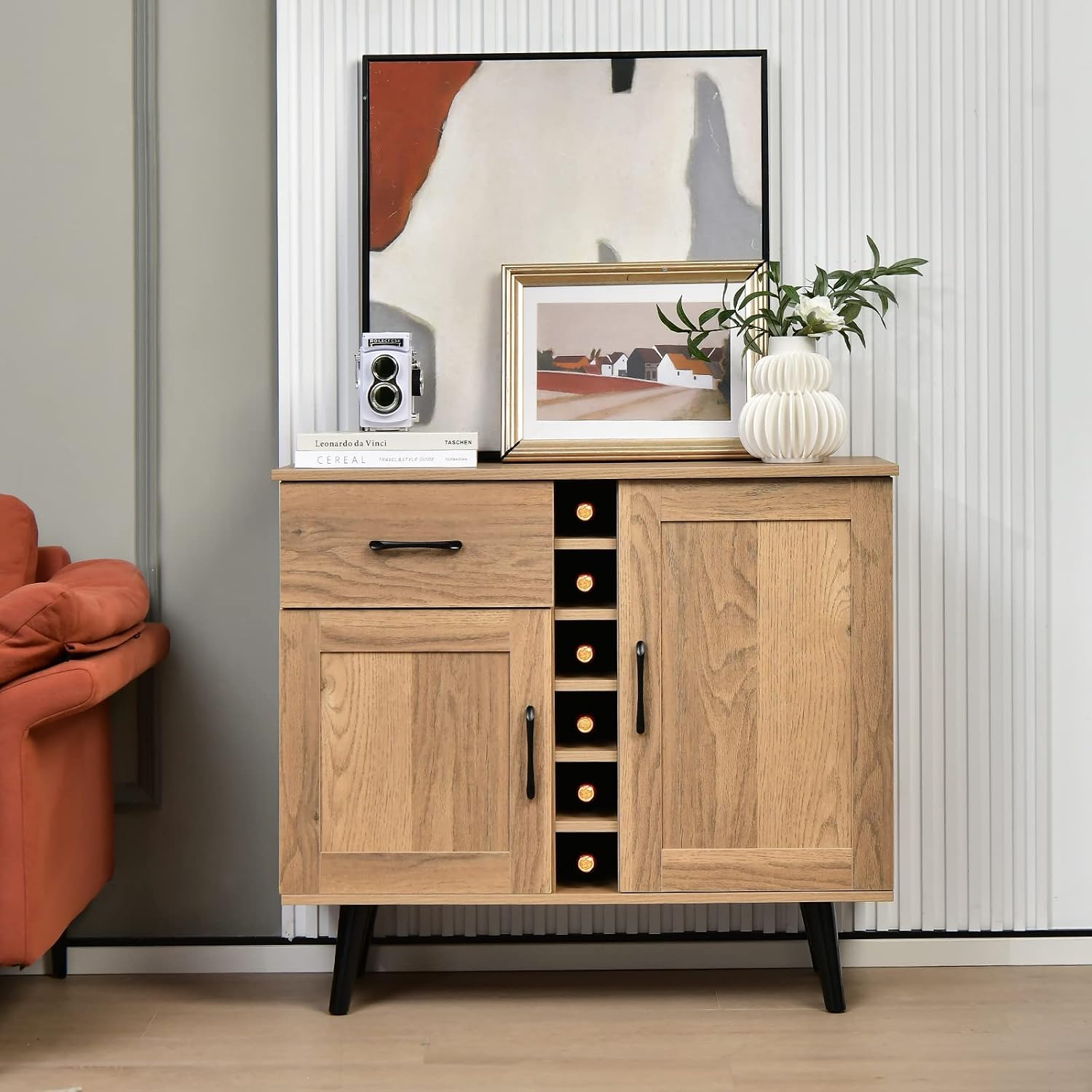Oak Wine Storage Sideboard