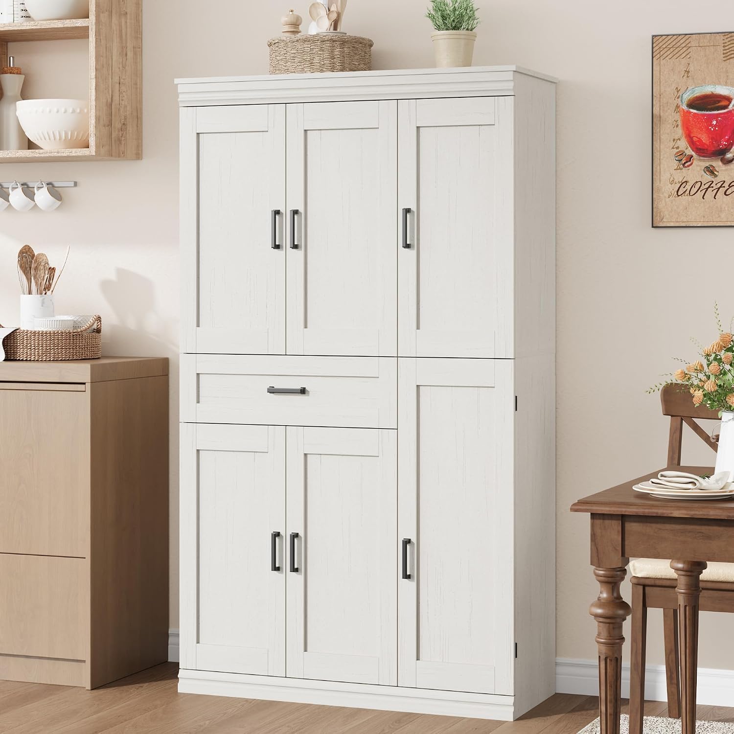 Tall Modern Storage Pantry Cabinet