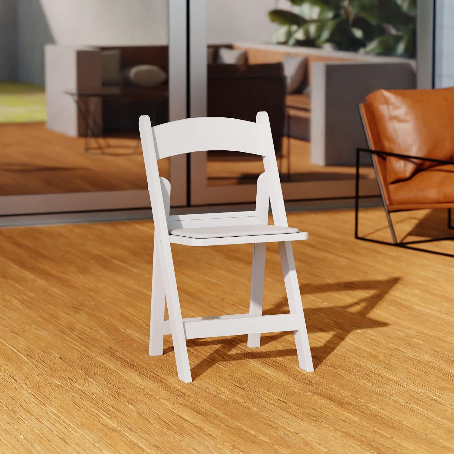 White Resin Folding Chair Set