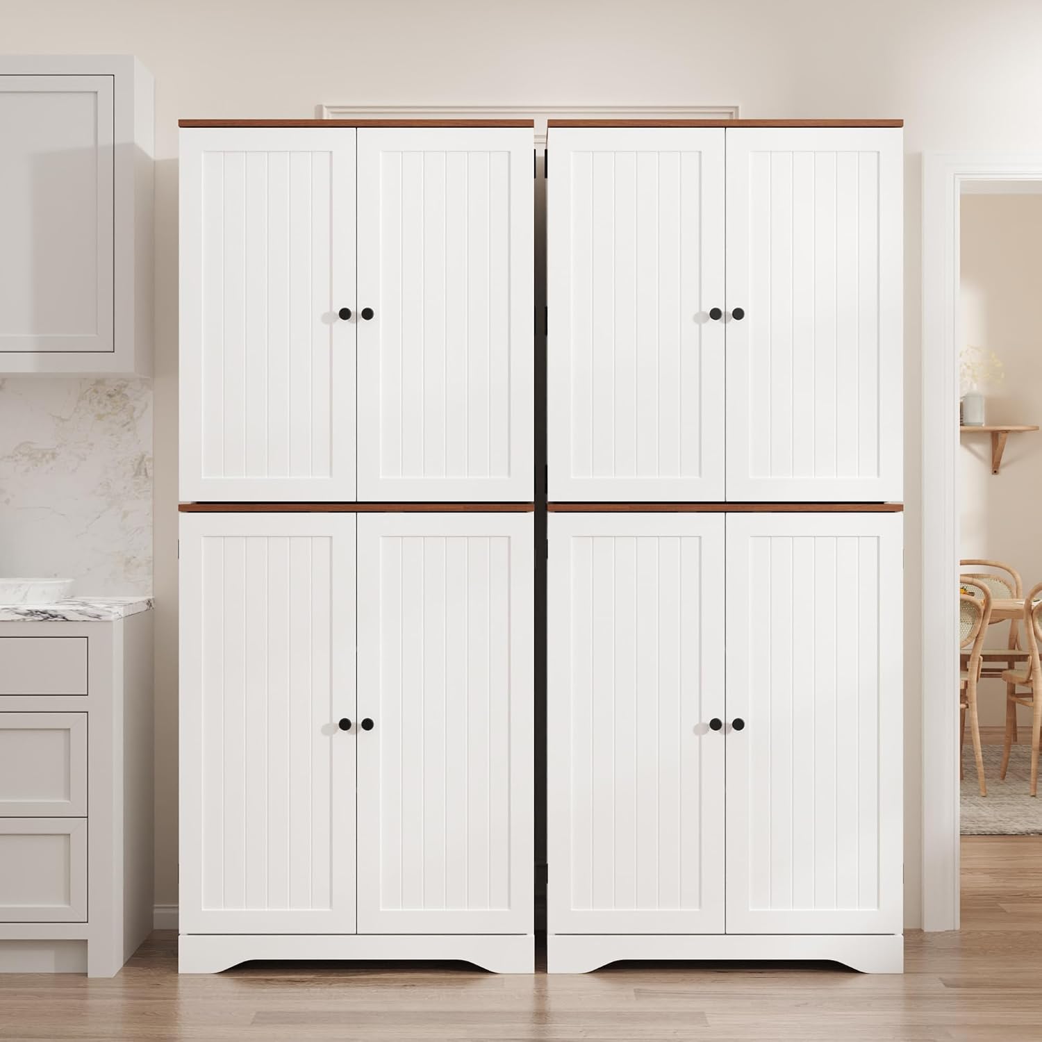 Tall White Storage Cabinet With Door