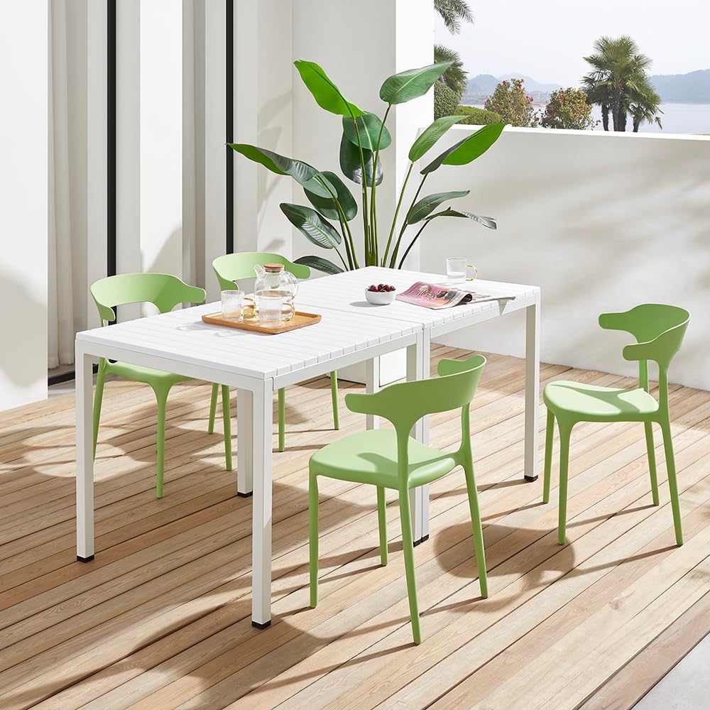 Pistachio Green Stackable Plastic Chairs