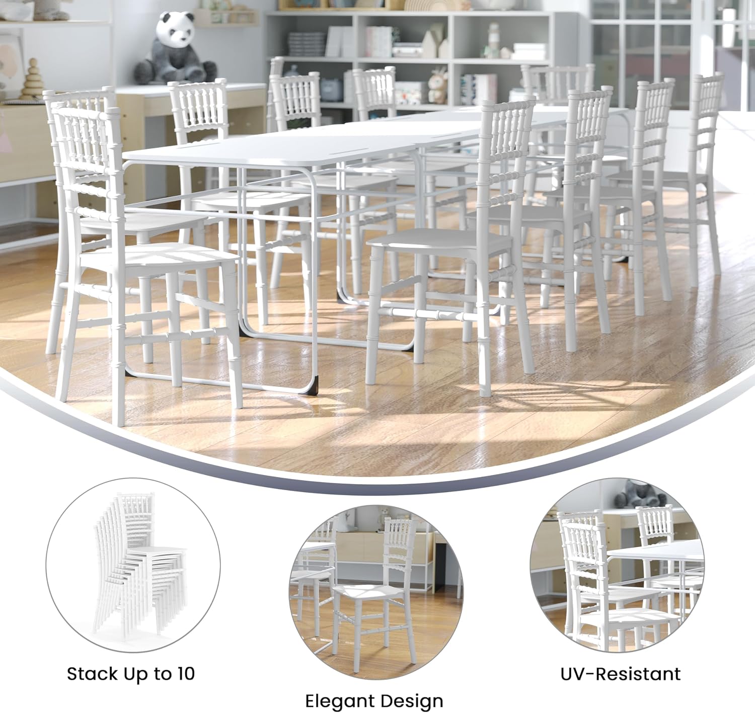 White Kids Resin Event Chairs