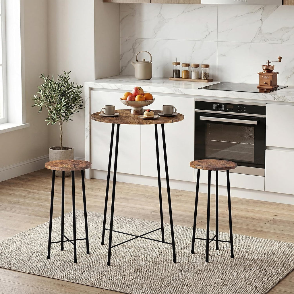 Brown 3-Piece Pub Table Set