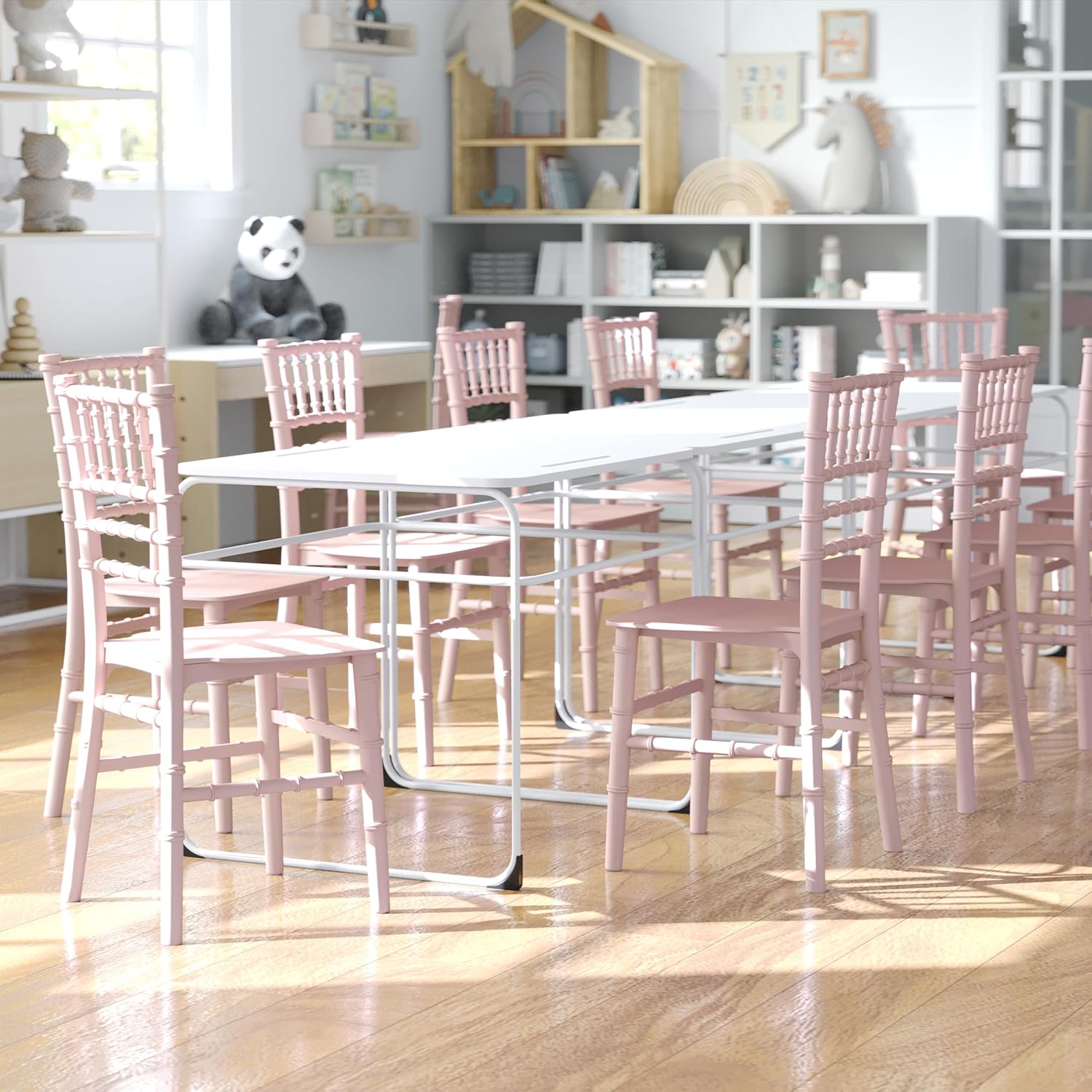 Pink Kids Resin Event Chairs