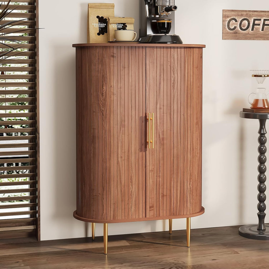 Walnut Multi-functional Wine Cabinet