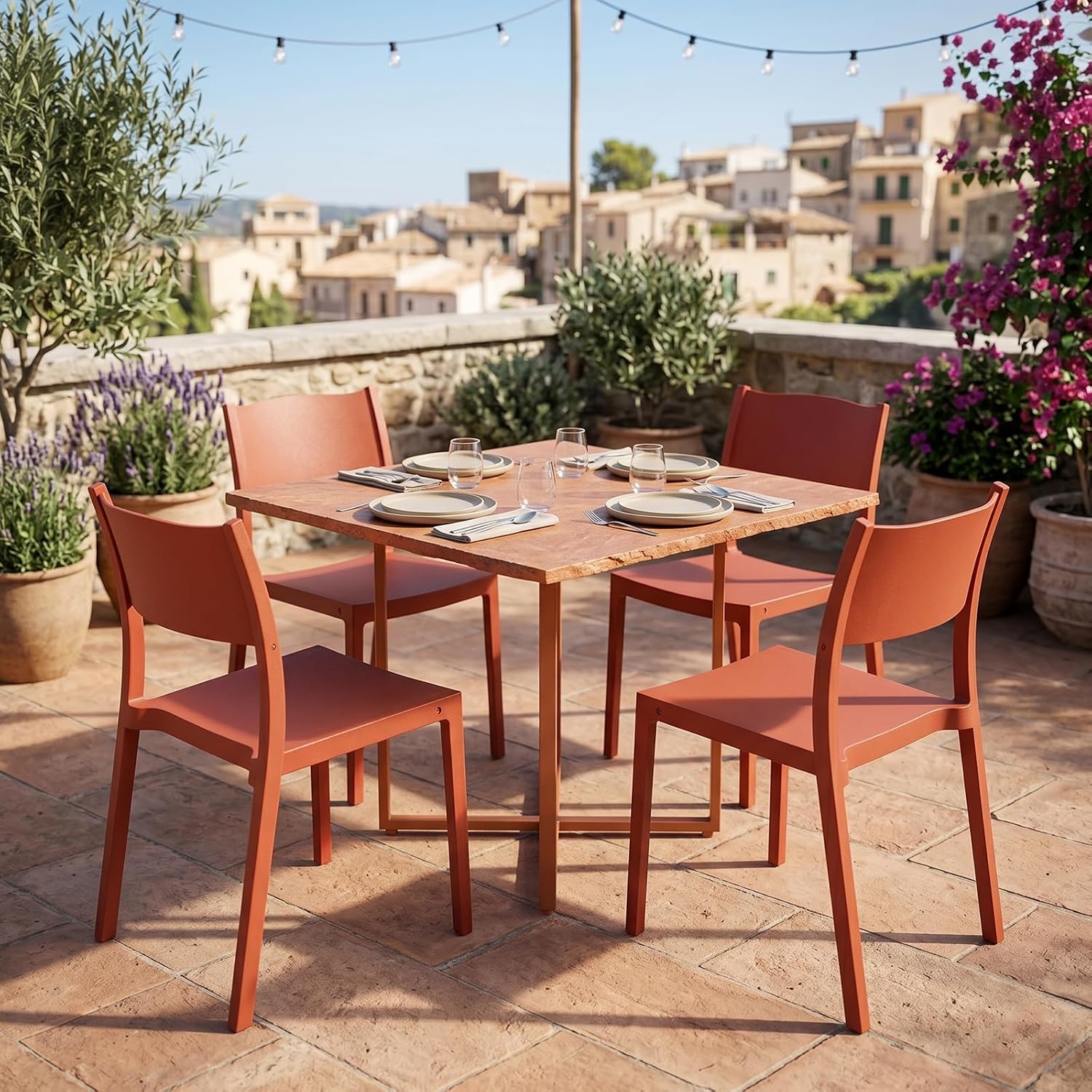 Red Detachable Armrest Chairs