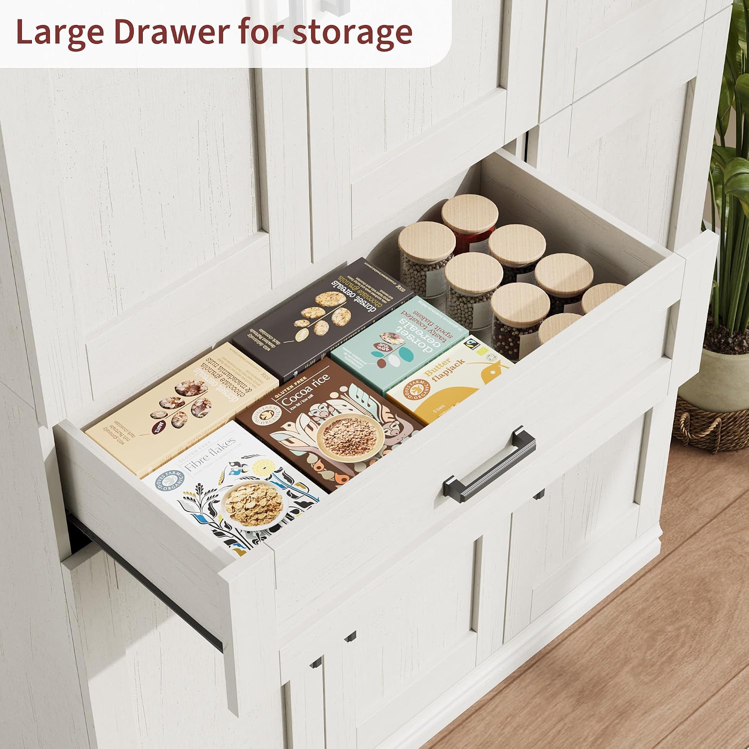 Tall Modern Storage Pantry Cabinet