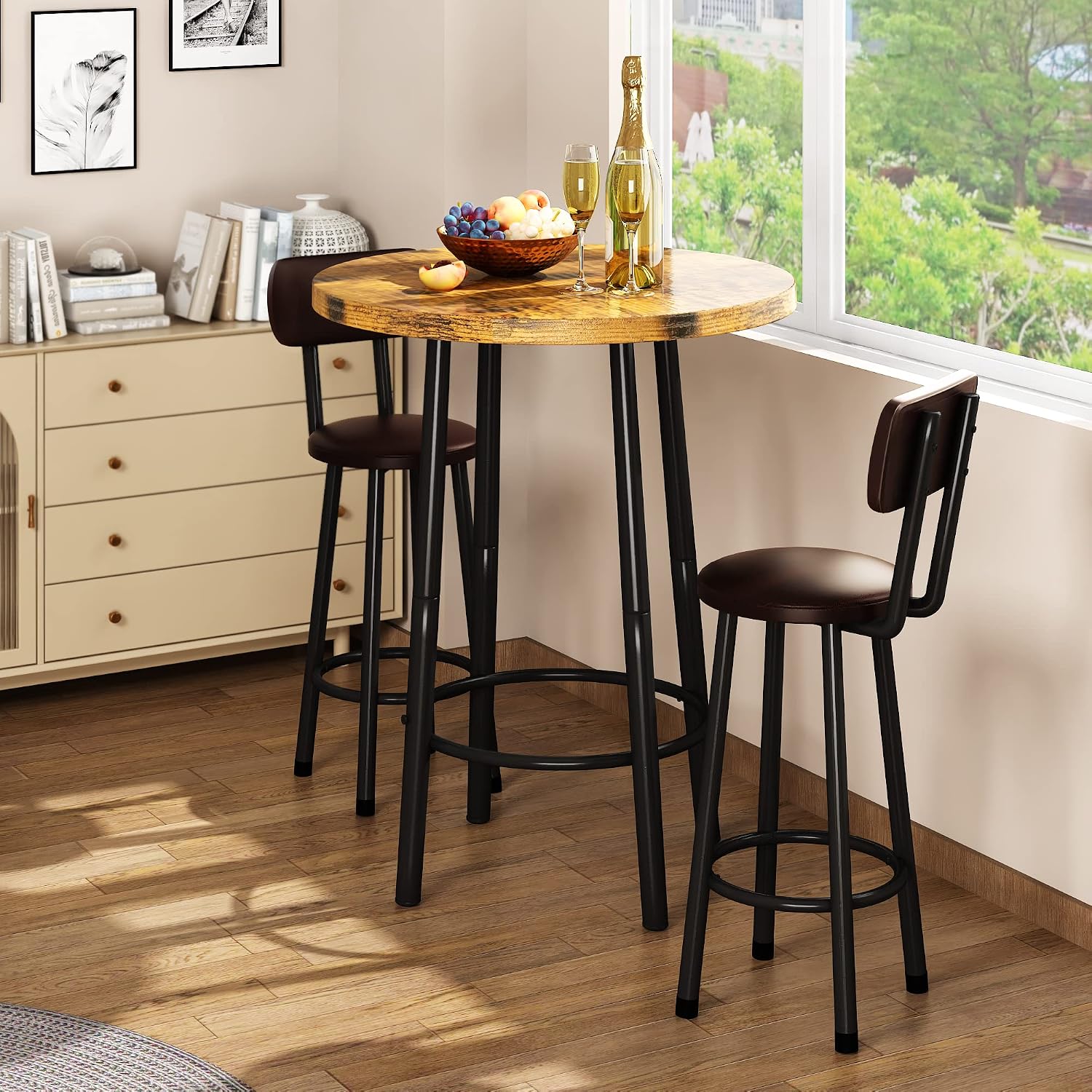 Modern 3-Piece Dining Table Set
