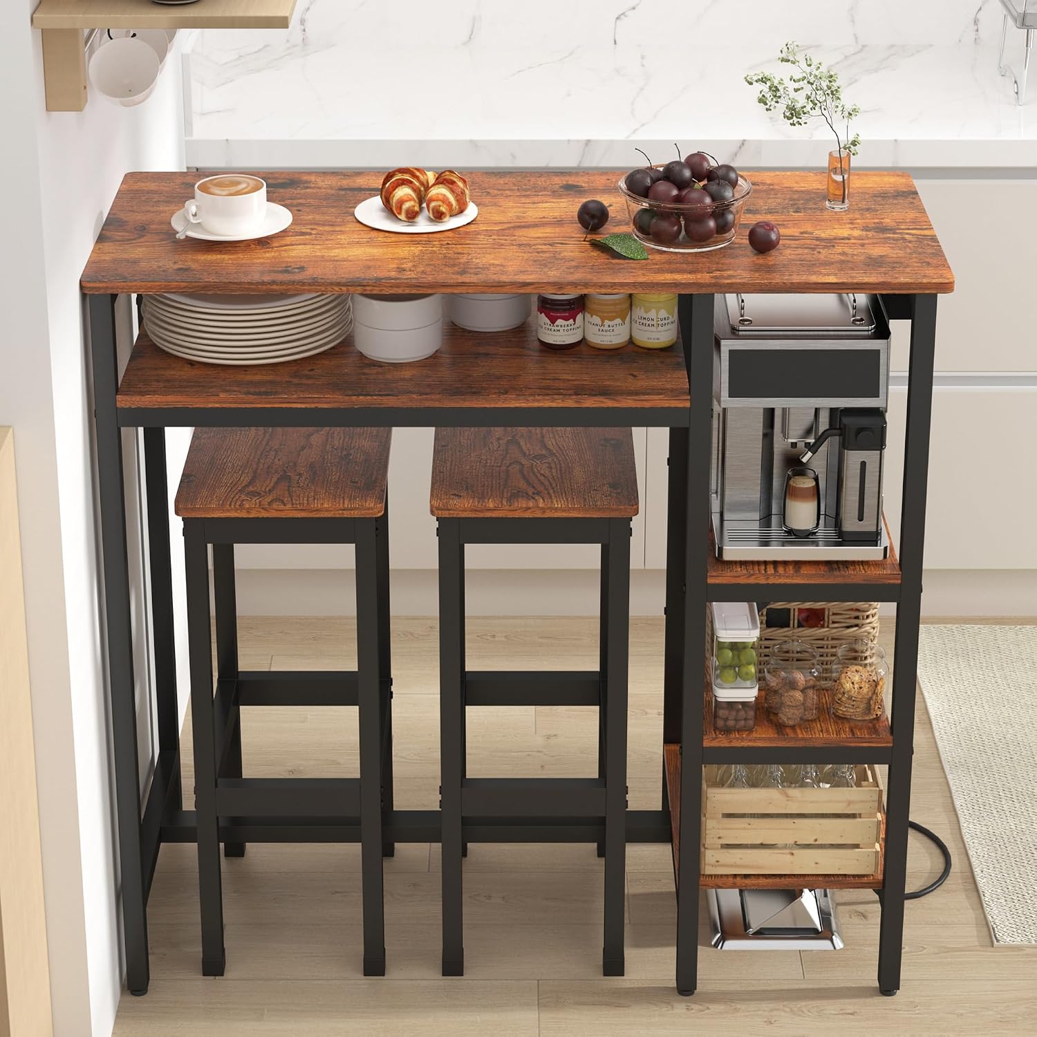 Industrial Bar Table Chair Set