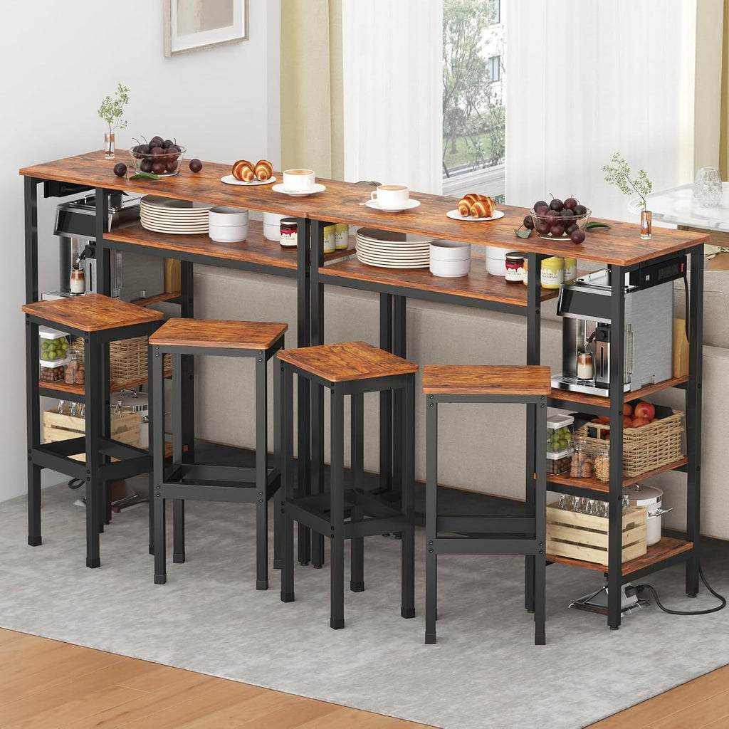 Industrial Bar Table Chair Set