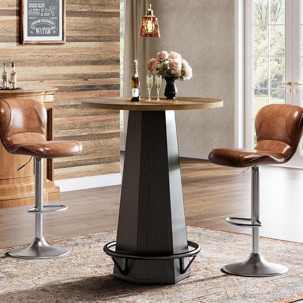 Round Industrial High Bar Table