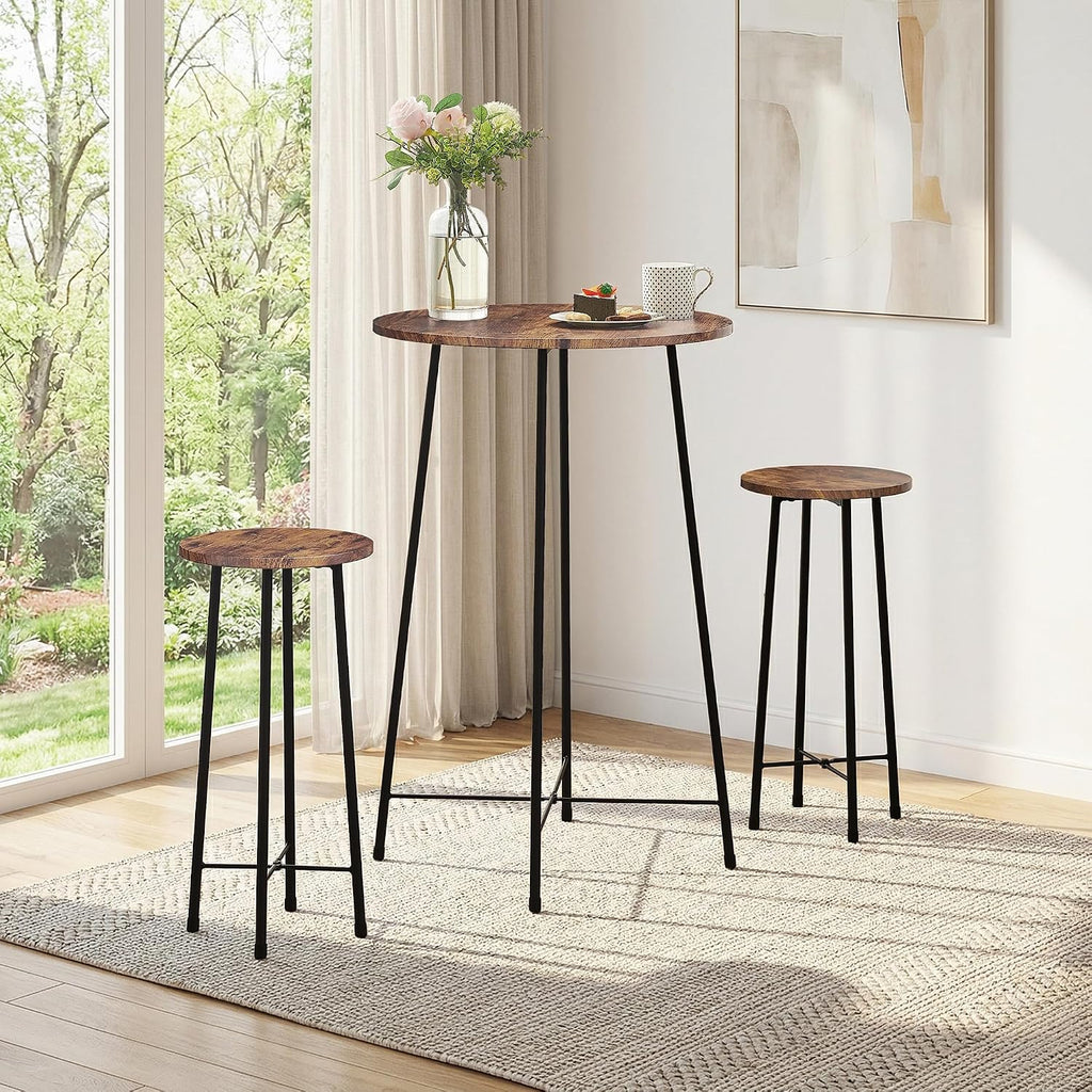Brown 3-Piece Pub Table Set