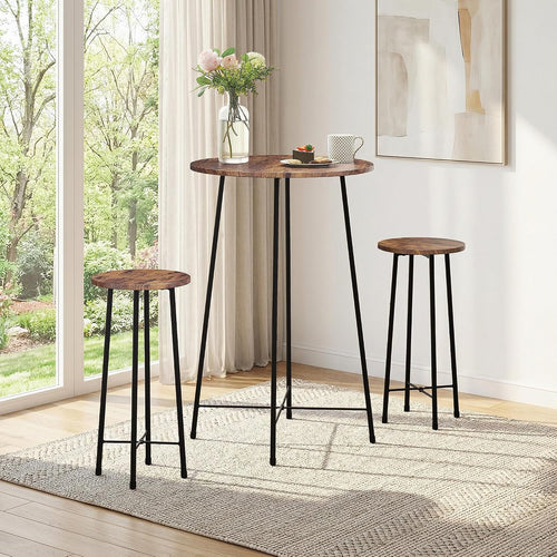 Brown 3-Piece Pub Table Set